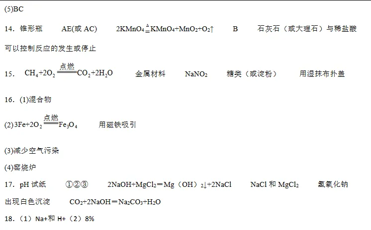 中考化学 | 2026河北省中考模拟卷二含答案 第12张