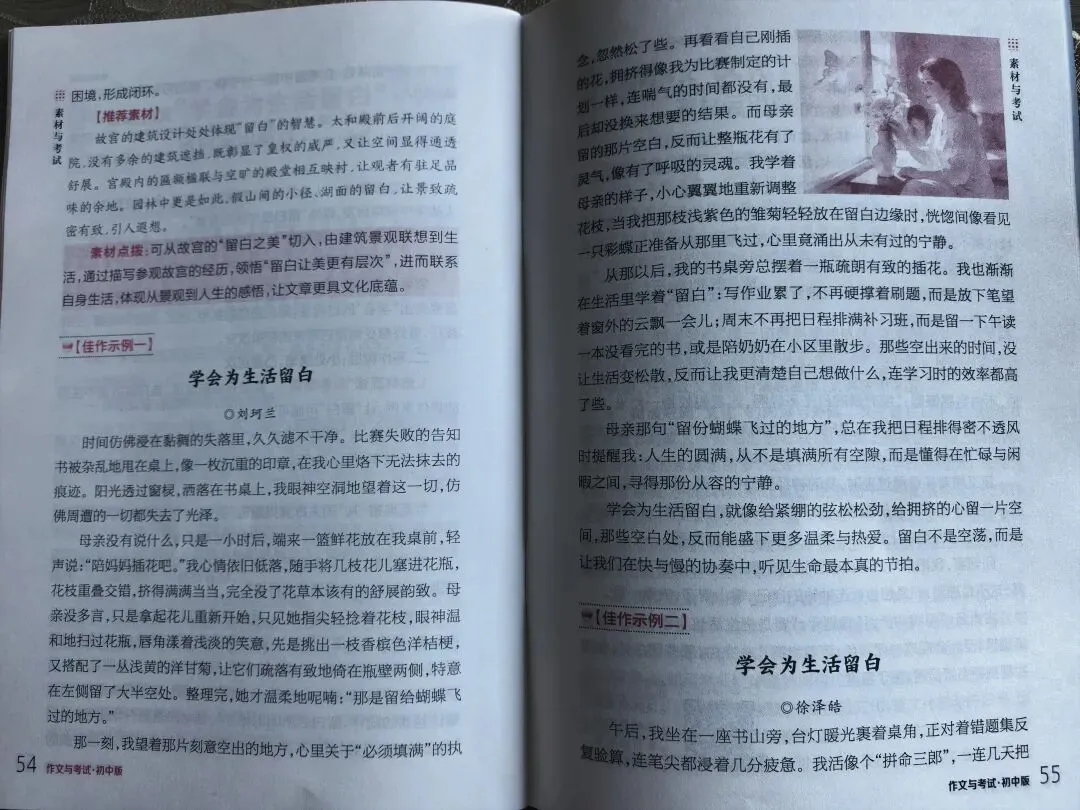 中考系列|2026年中考命题作文“学会为生活留白”素材运用指导 第4张