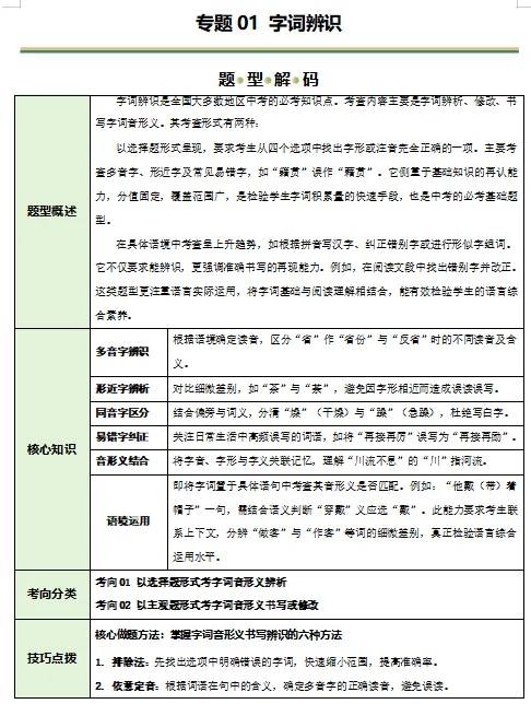 2026年中考语文二轮复习(基础、阅读、文言文)等题型专练,打印一份给孩子,考试轻松突破120分! 第2张