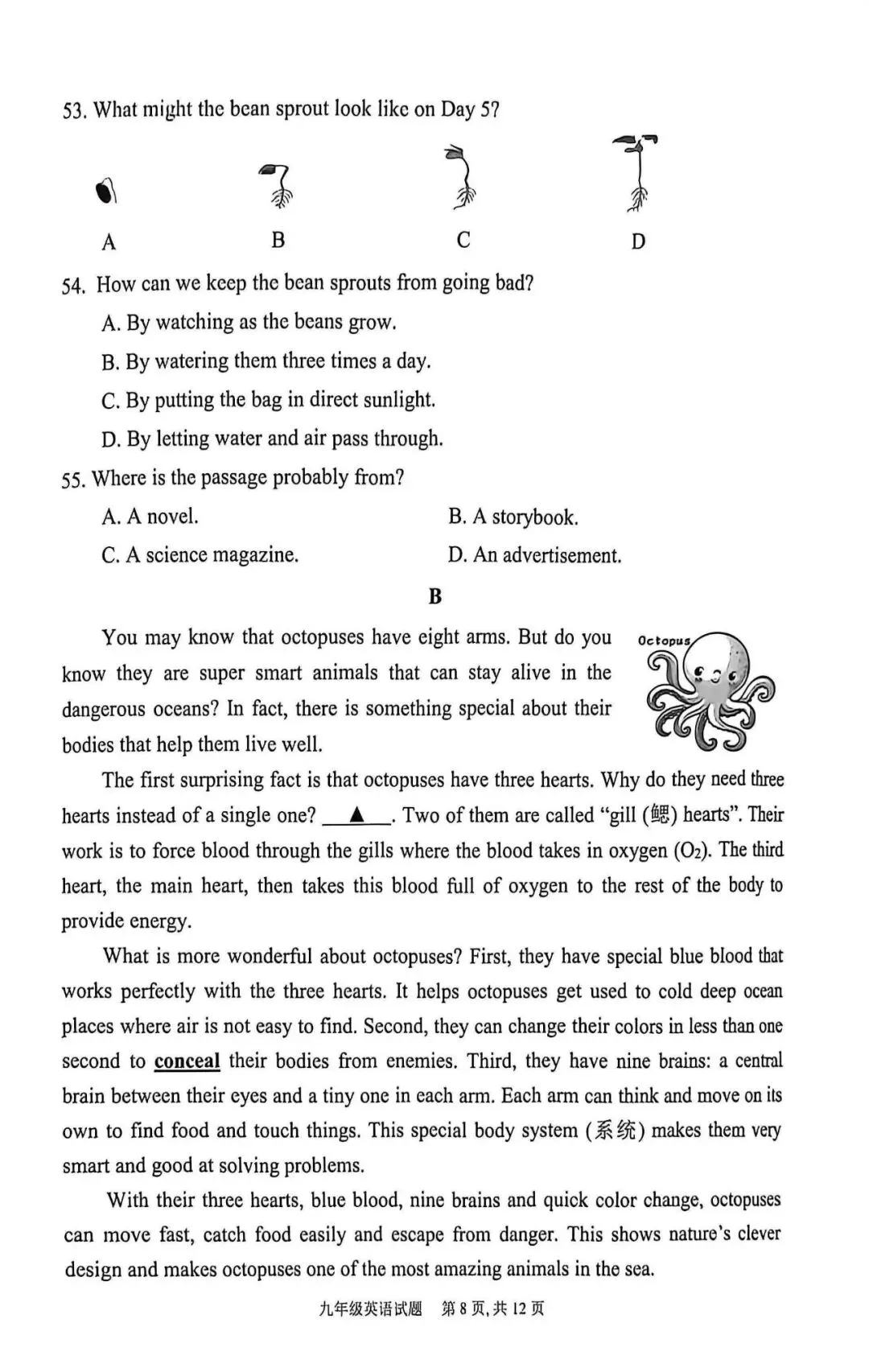 韶模结束,本次英语模拟试卷考到了哪些阅读技能与策略?英语阅读素养与中考英语的关系是怎样的? 第6张