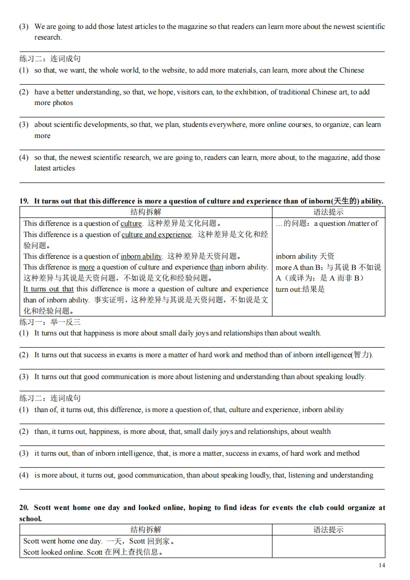 中考英语阅读理解:长难句突破・综合强化训练(二) 第8张