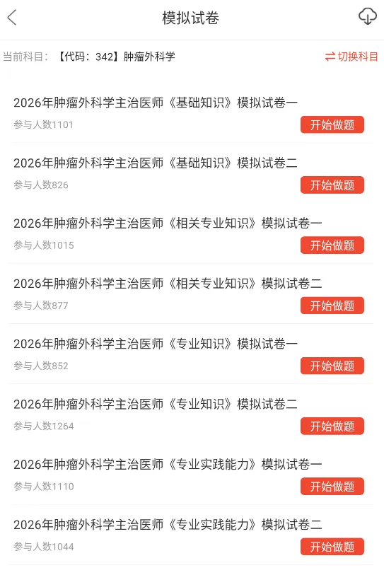 肿瘤外科学主治医师考试题库,中级职称考试章节习题及模拟试卷 第2张