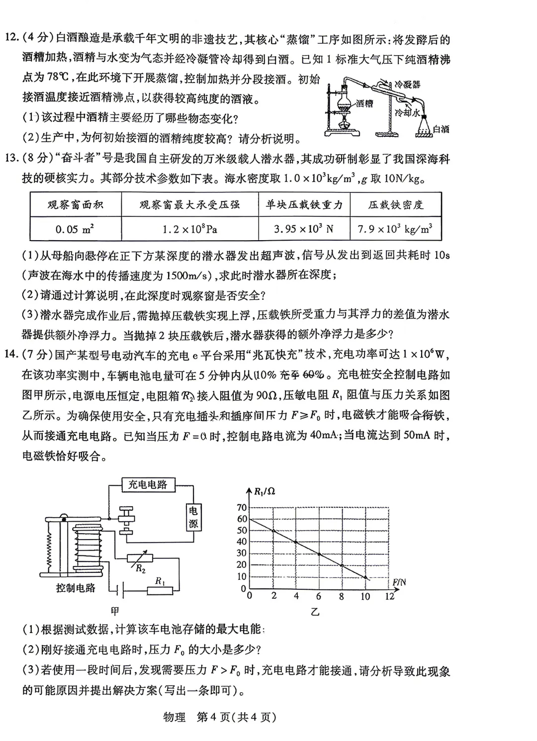 【中考】2026年初中学业水平考试模拟试卷4月【一模】【物理】【试卷】 第7张