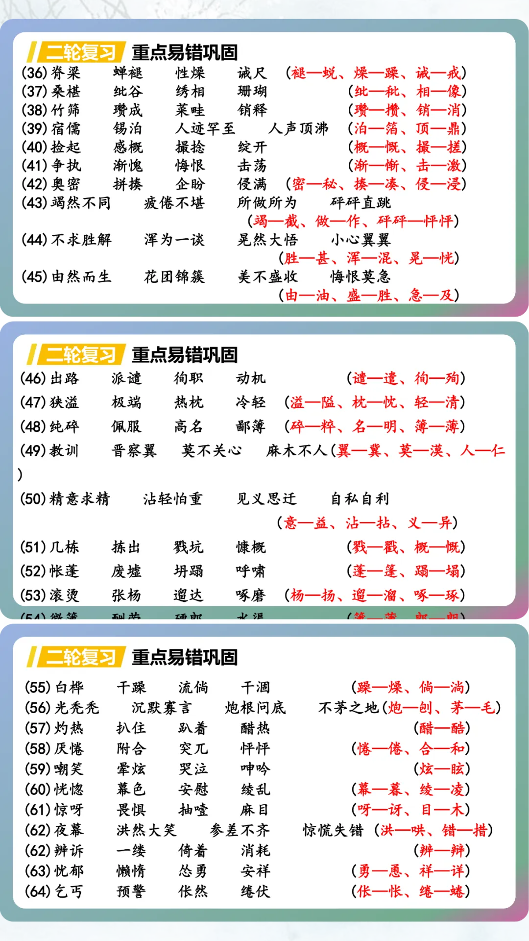 【中考语文字形专项复习-重点易错巩固】这样教,太赞了! 第3张