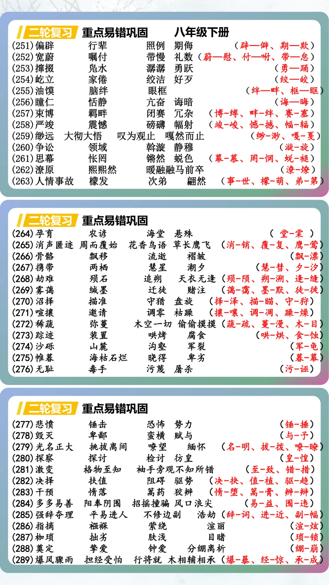 【中考语文字形专项复习-重点易错巩固】这样教,太赞了! 第9张