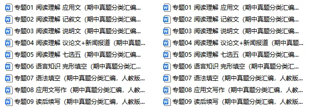 2026新人教版:高二英语下学期期中真题分类汇编,打印一份吃透了,期中考试拿高分! 第2张