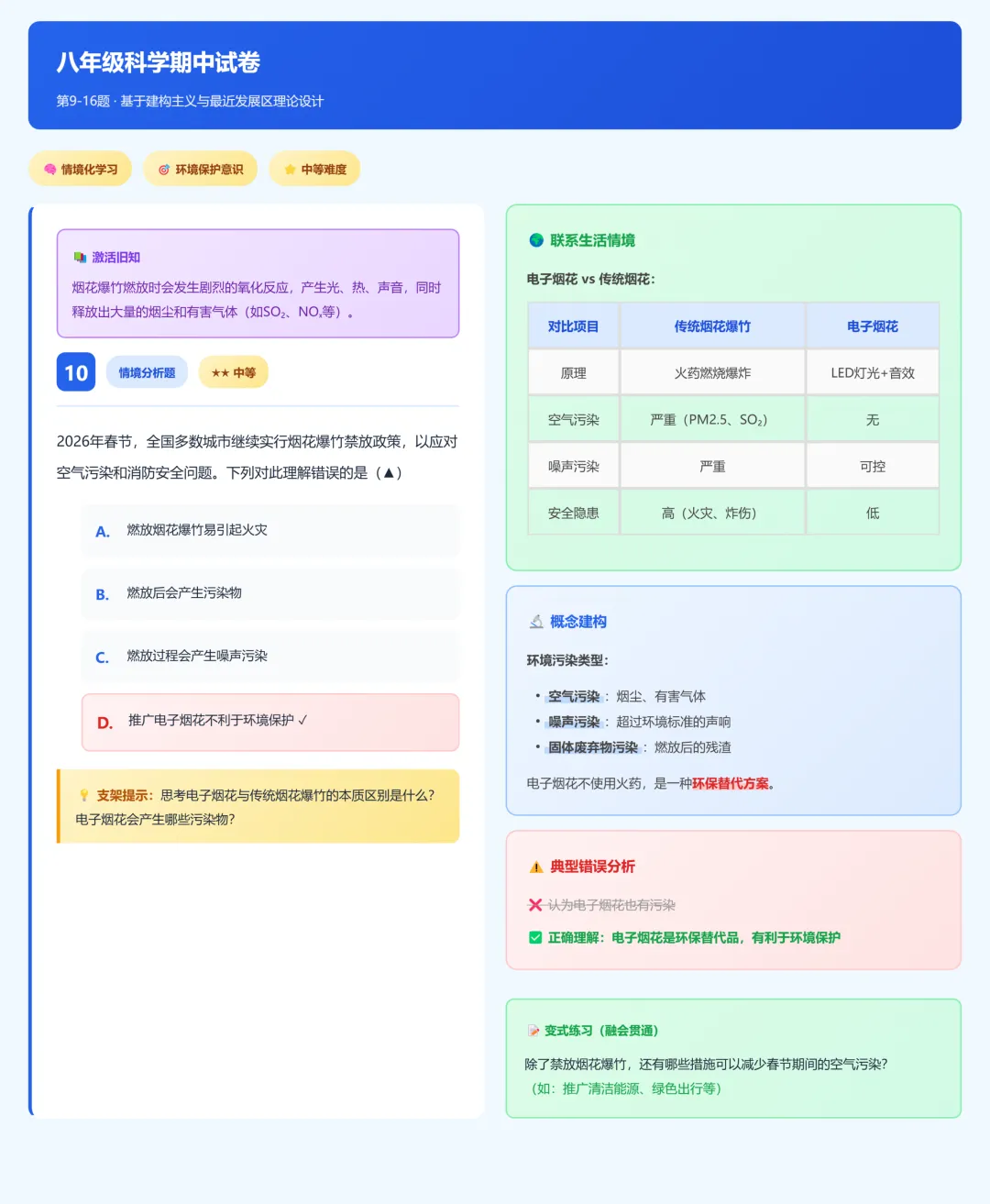 临浦片八年级科学期中试卷答案及分析 第10张