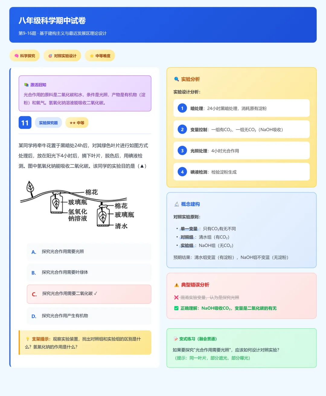 临浦片八年级科学期中试卷答案及分析 第11张