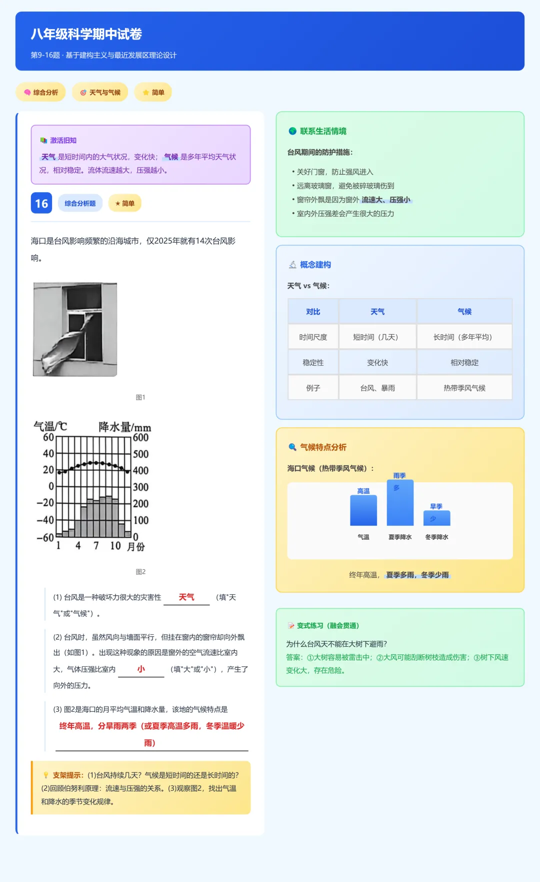 临浦片八年级科学期中试卷答案及分析 第16张