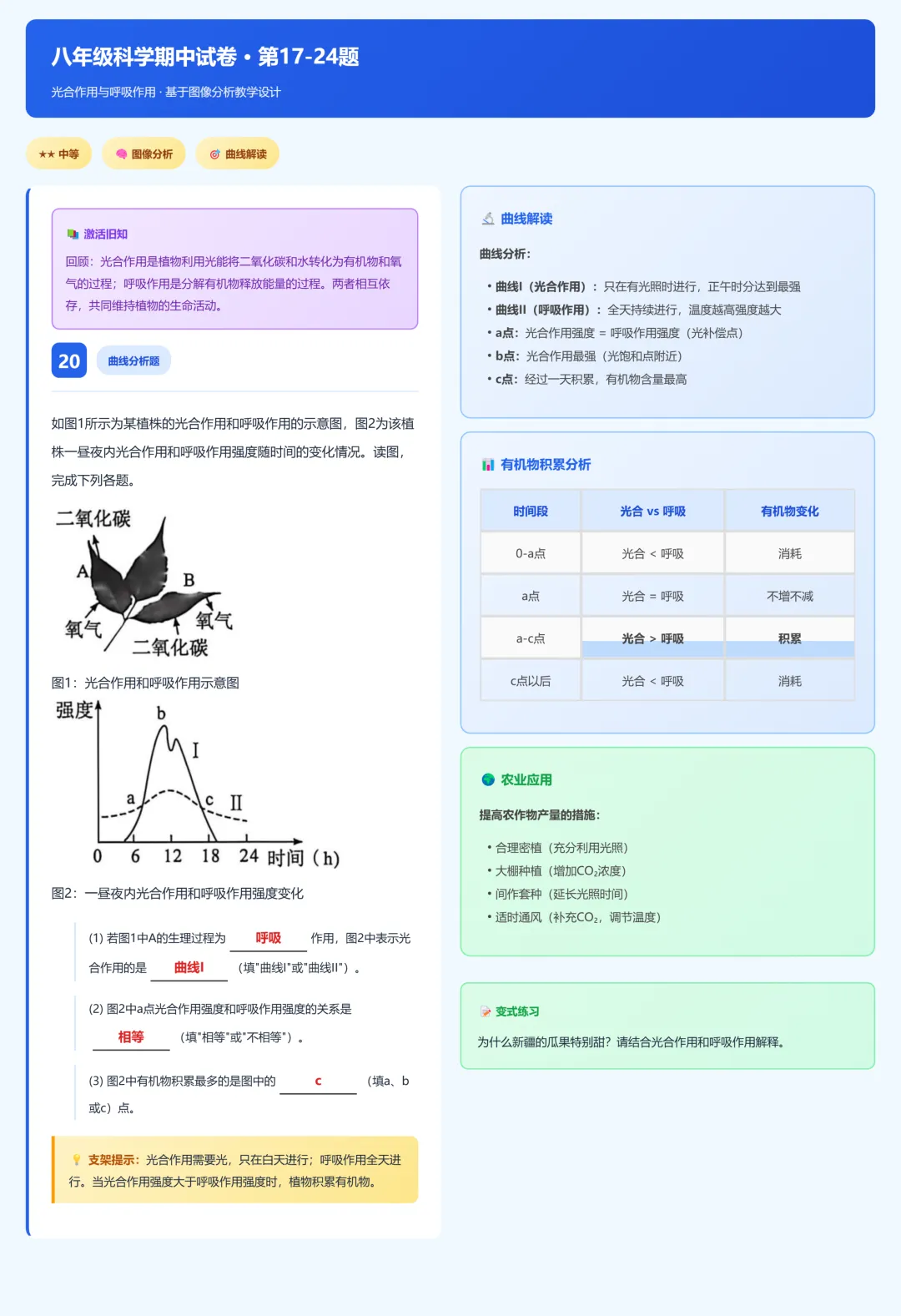 临浦片八年级科学期中试卷答案及分析 第20张