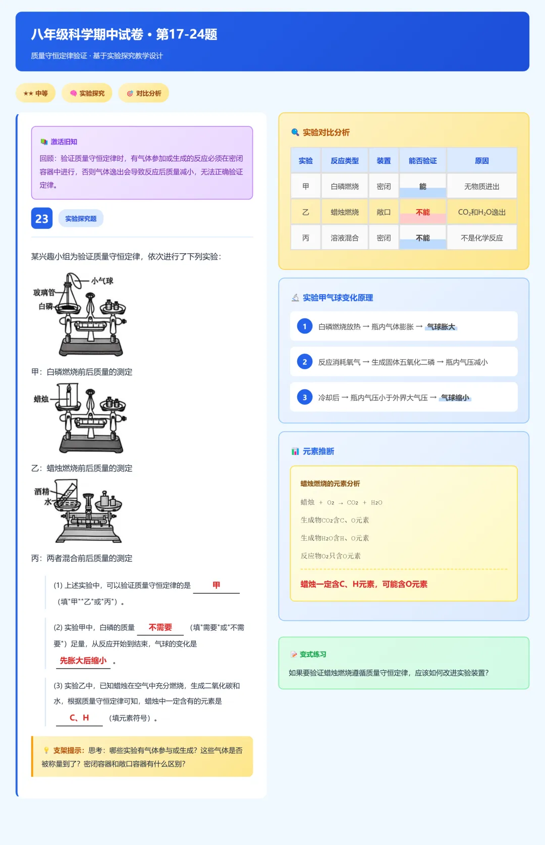 临浦片八年级科学期中试卷答案及分析 第23张