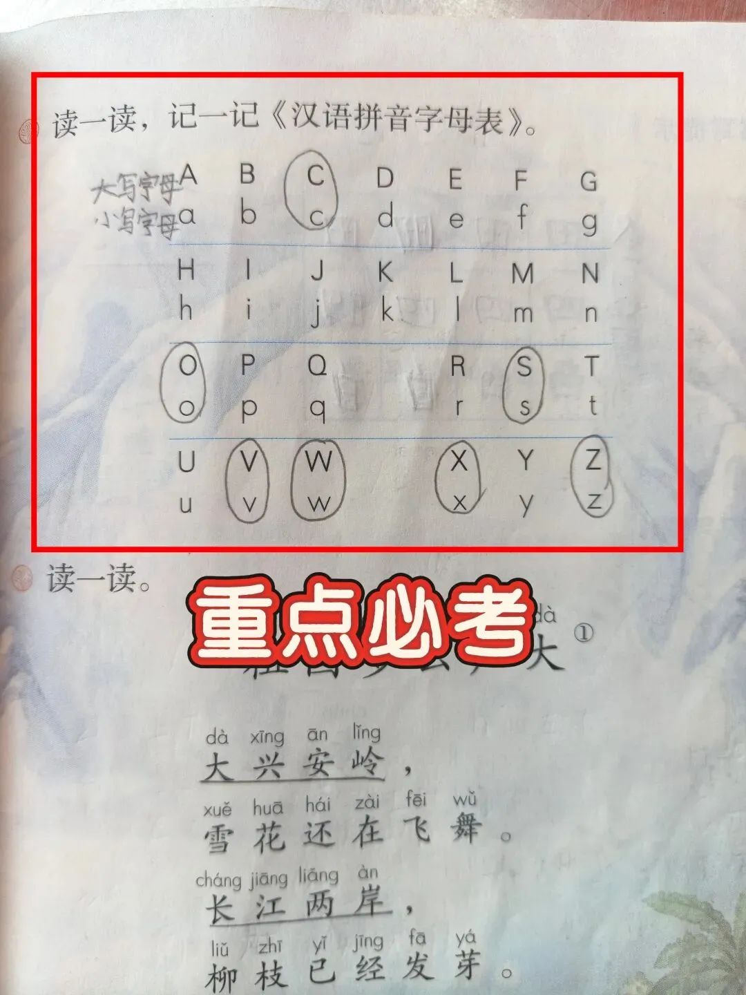 终于知道一年级下册语文期中考什么了 第1张