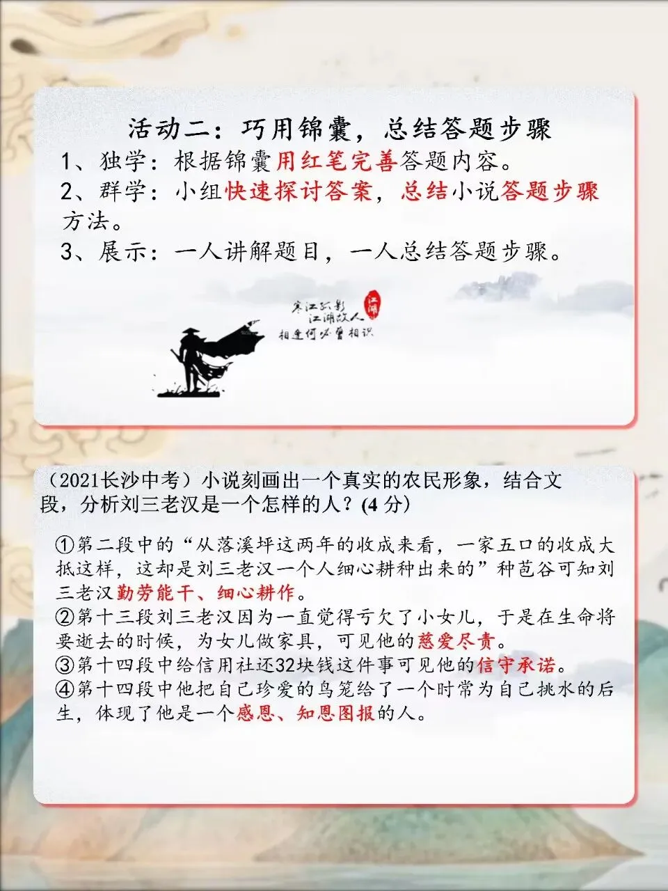 中考小说人物形象分析这样讲思路太清晰! 第8张