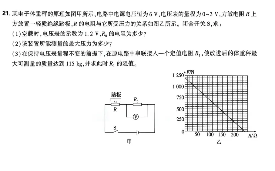 2026年中招模拟物理试卷最后两道大题题型汇总(文末附件答案可下载) 第14张