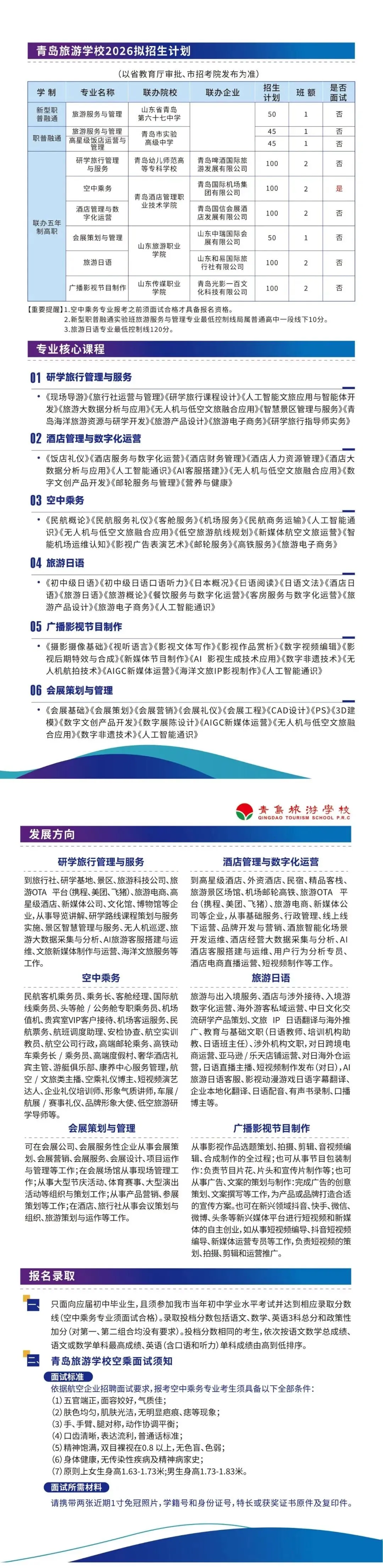 中考速递 | 2026年青岛旅游学校招生简章 第4张