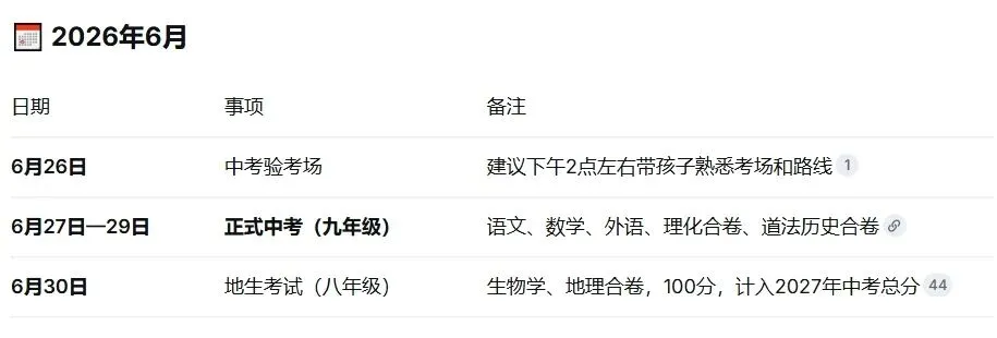 收藏!2026长春中考时间表已核对,重要节点一个别错过! 第4张