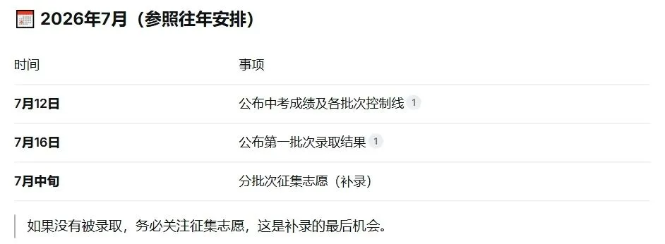 收藏!2026长春中考时间表已核对,重要节点一个别错过! 第5张