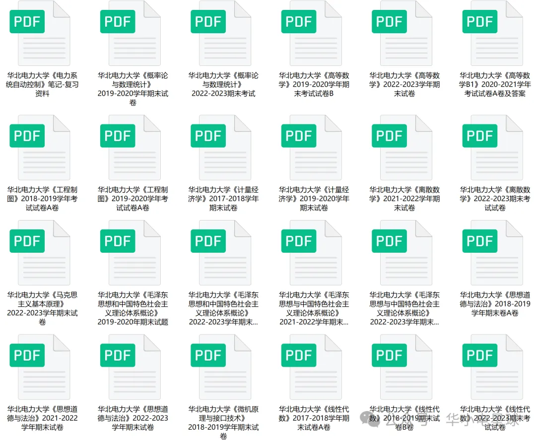 华北电力大学历年期中期末真题来了~ 第4张