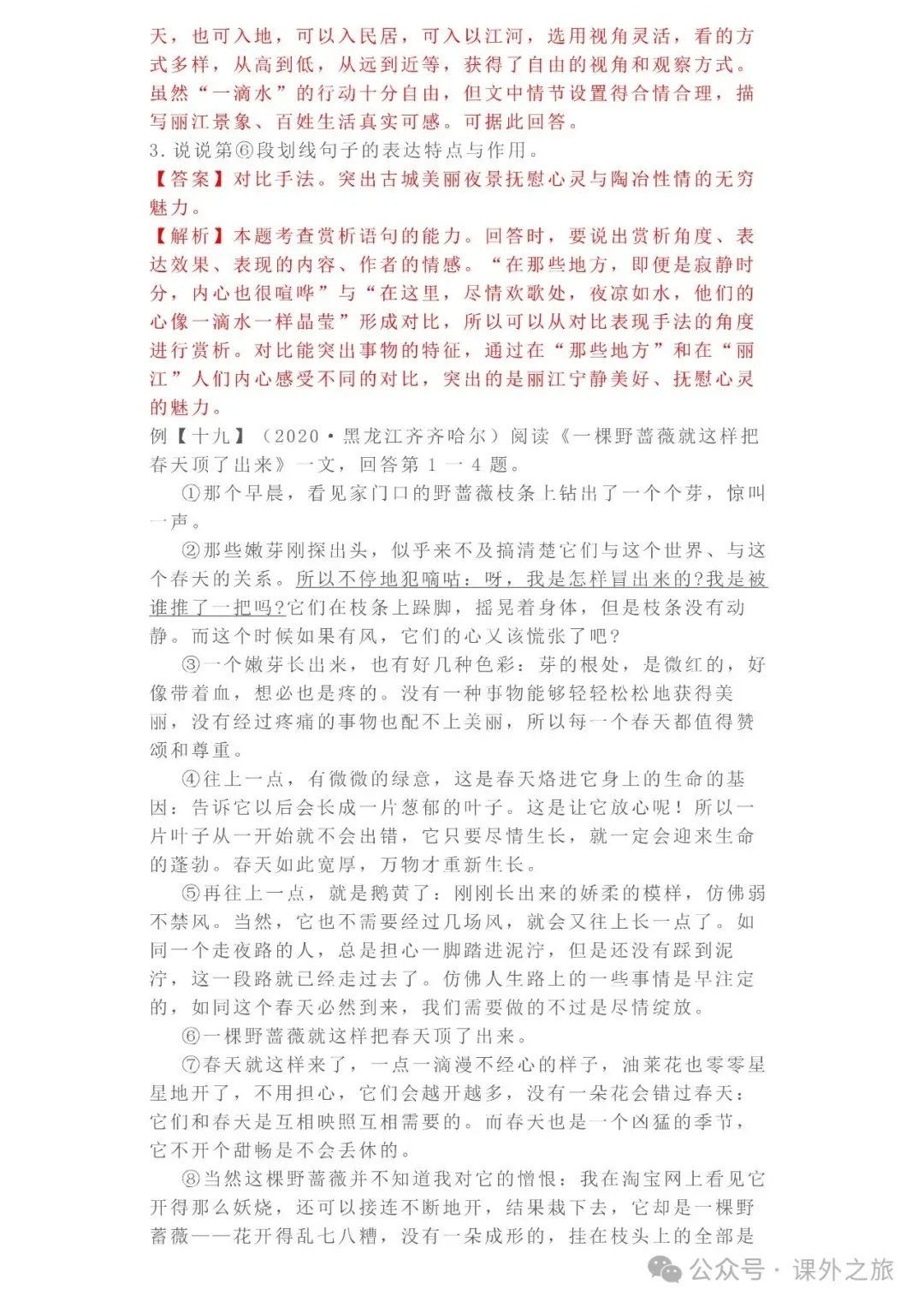 中考语文专项训练 专题21.叙事性散文阅读丨可下载 第60张