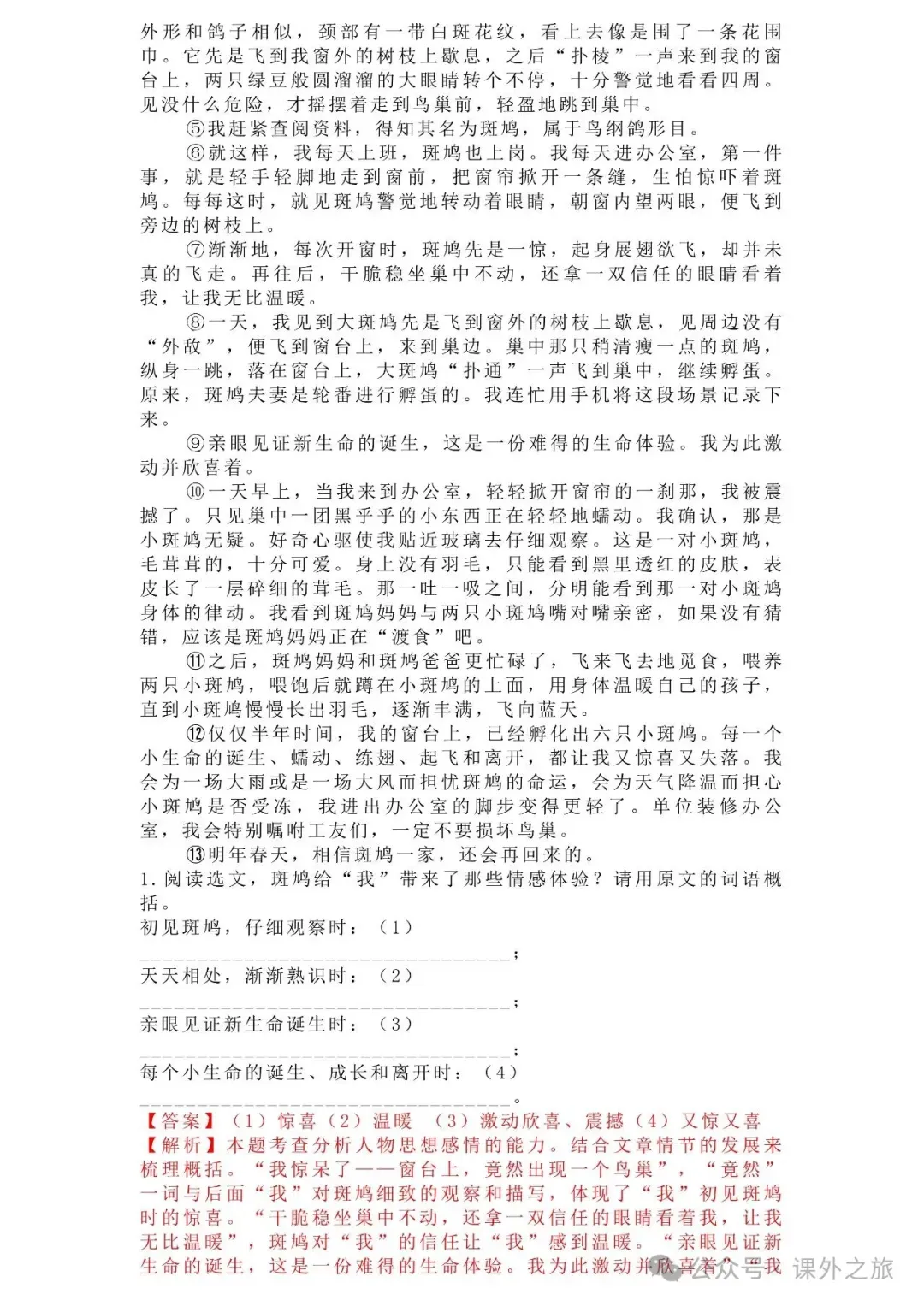 中考语文专项训练 专题21.叙事性散文阅读丨可下载 第92张
