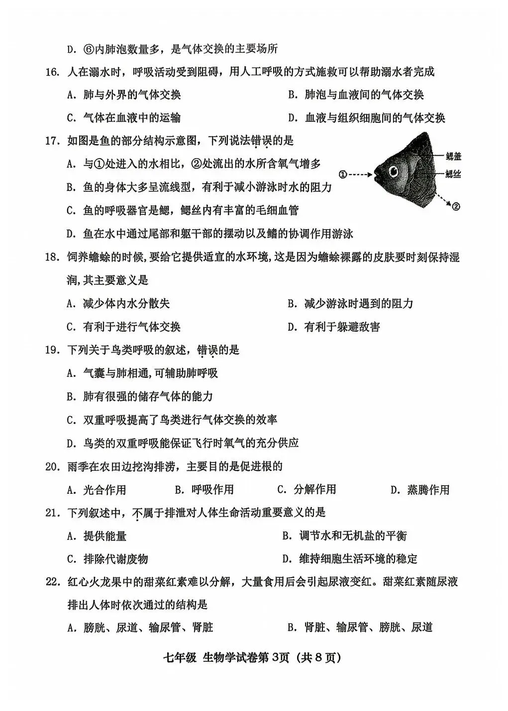 2026北京初一(七年级)下期中试卷 第3张