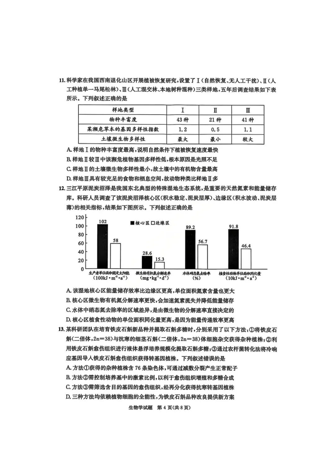【四川省成都市2023级高三第二次模拟测试 生物 第5张