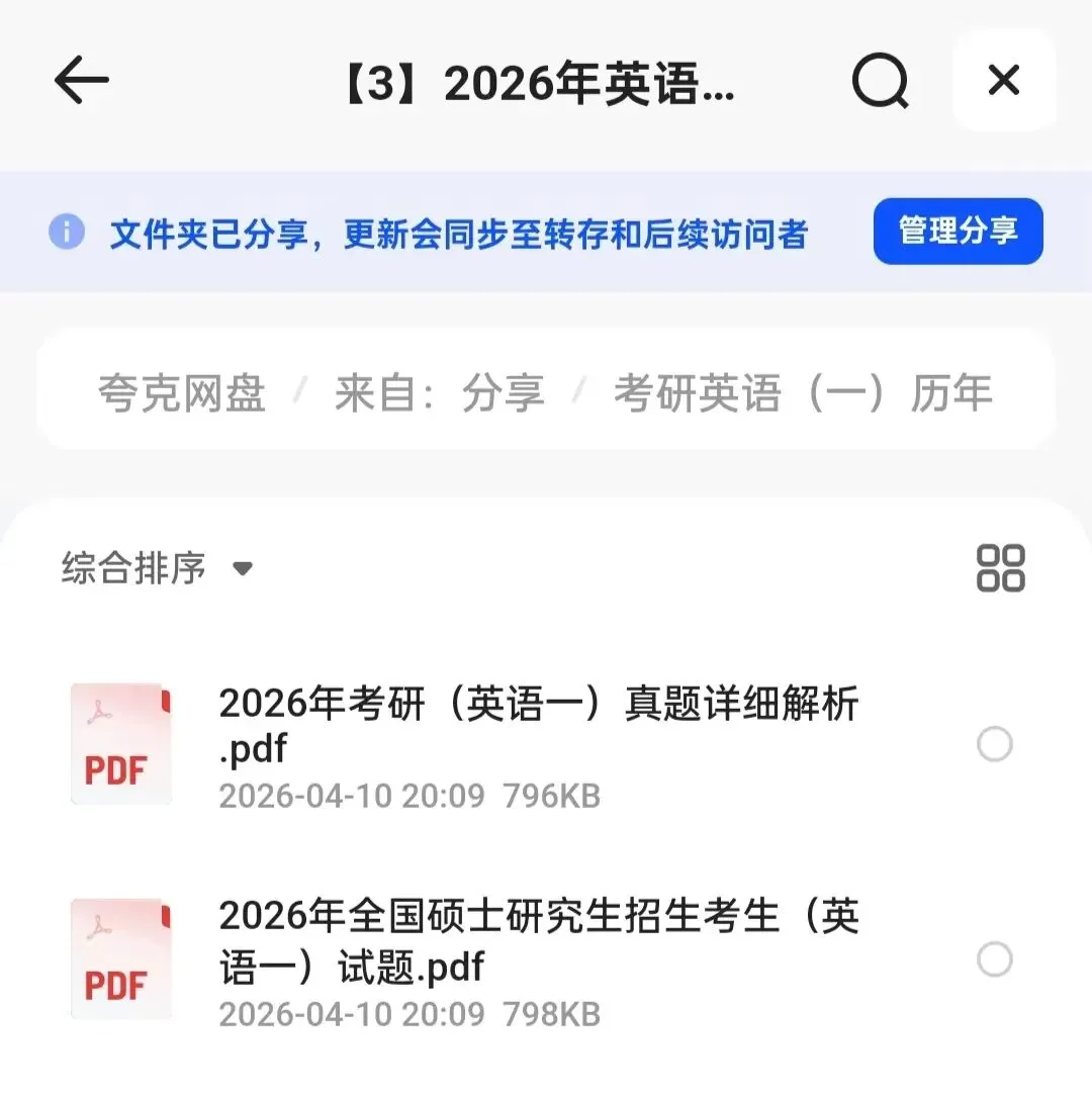 考研英语(一)历年真题及答案(1980-2026年)|超全真题合集,备考必刷 第2张
