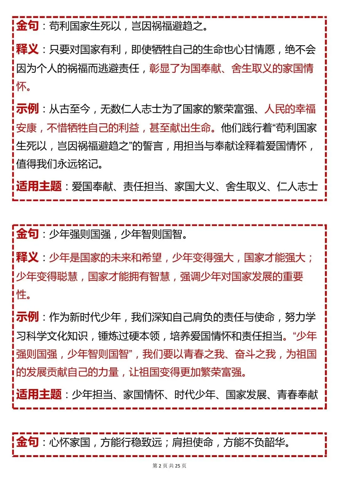 中考语文必背【2026 中考语文作文提分素材(53 个)】,可打印 快收藏 第2张
