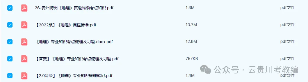 26-贵州特岗《地理》真题参考+高频考点笔记+1000刷题+八套模拟卷! 第7张