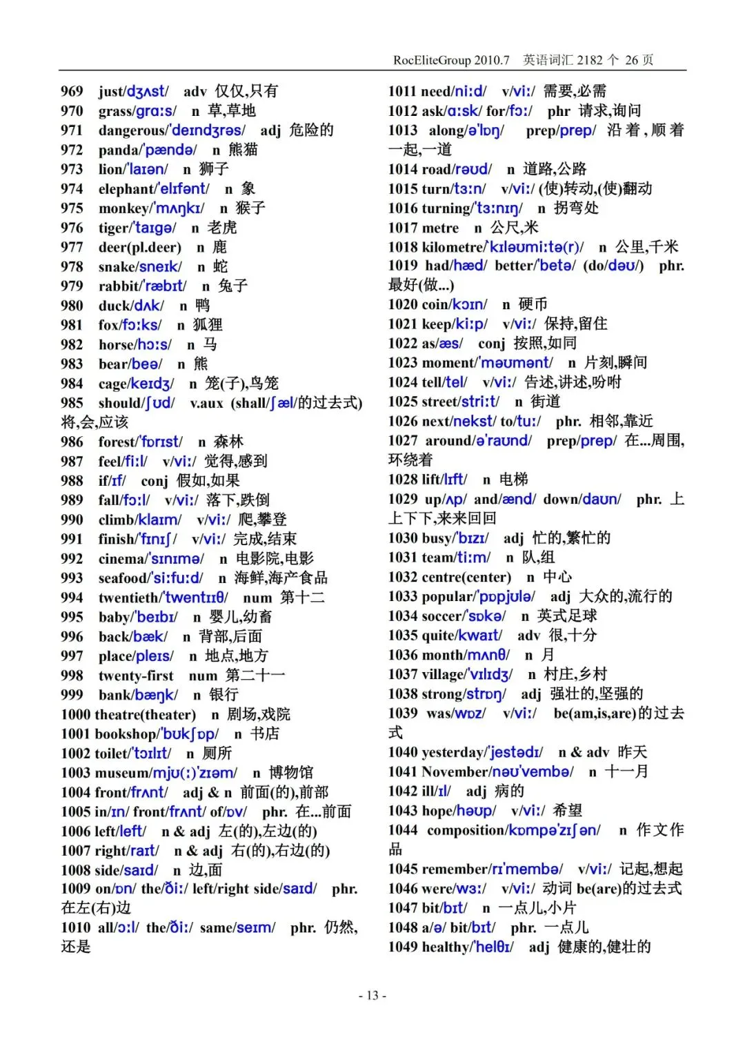 初中英语 2000 词 + 中考高频词(单词 音标版)PDF 可打印!稳步提升! 第14张