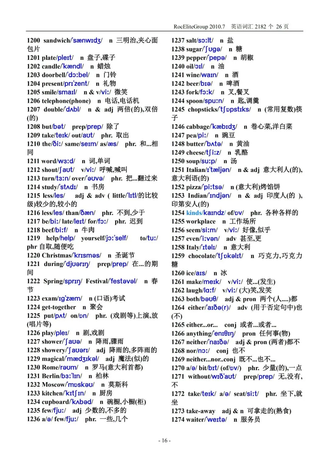 初中英语 2000 词 + 中考高频词(单词 音标版)PDF 可打印!稳步提升! 第17张