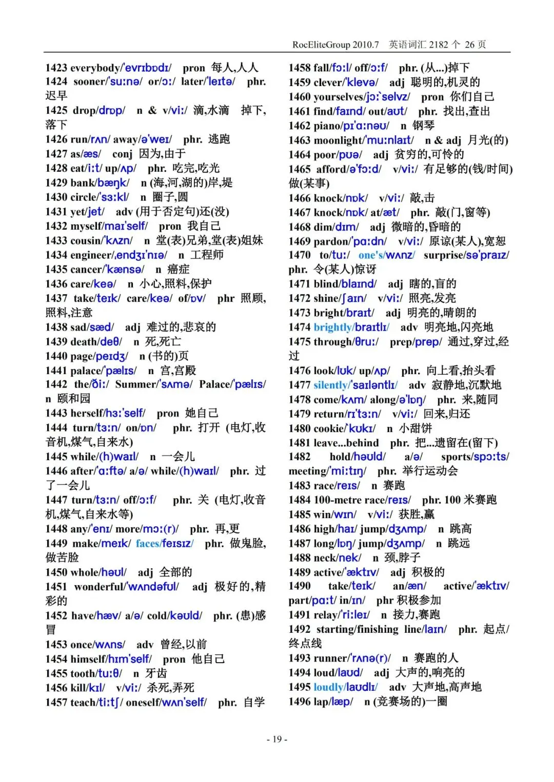 初中英语 2000 词 + 中考高频词(单词 音标版)PDF 可打印!稳步提升! 第20张