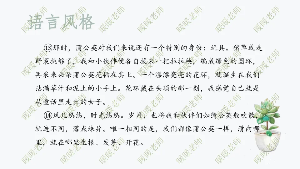中考复习——记叙文题型与技巧-赏析类(语言风格) 课件42页 第15张