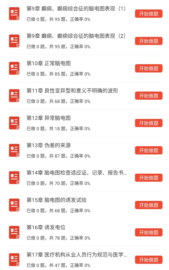 神经电生理脑电图中级考试题库,391职称考试章节习题及模拟试卷 第4张