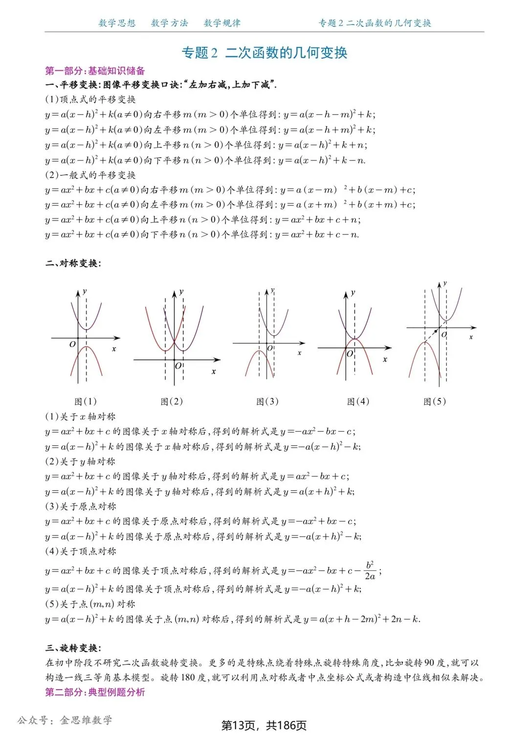 中考数学压轴题:二次函数压轴题20种题型专练,大家收藏 第6张
