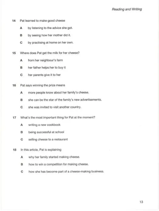 剑桥五级-KET考试长什么样?(含真题) 第16张