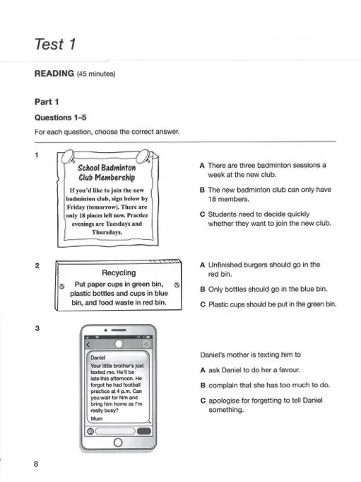 剑桥五级-PET考试长什么样?(含真题) 第10张