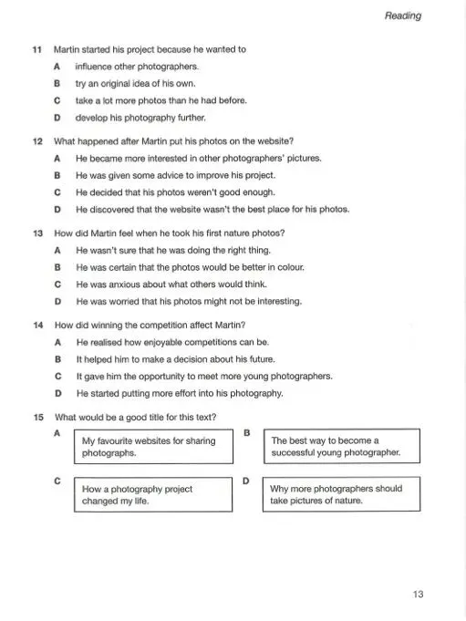 剑桥五级-PET考试长什么样?(含真题) 第15张