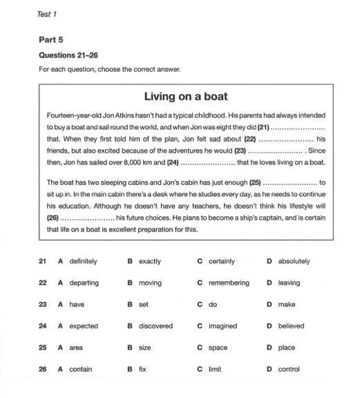 剑桥五级-PET考试长什么样?(含真题) 第18张