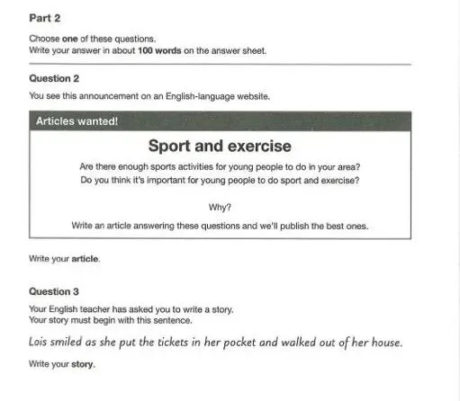 剑桥五级-PET考试长什么样?(含真题) 第21张