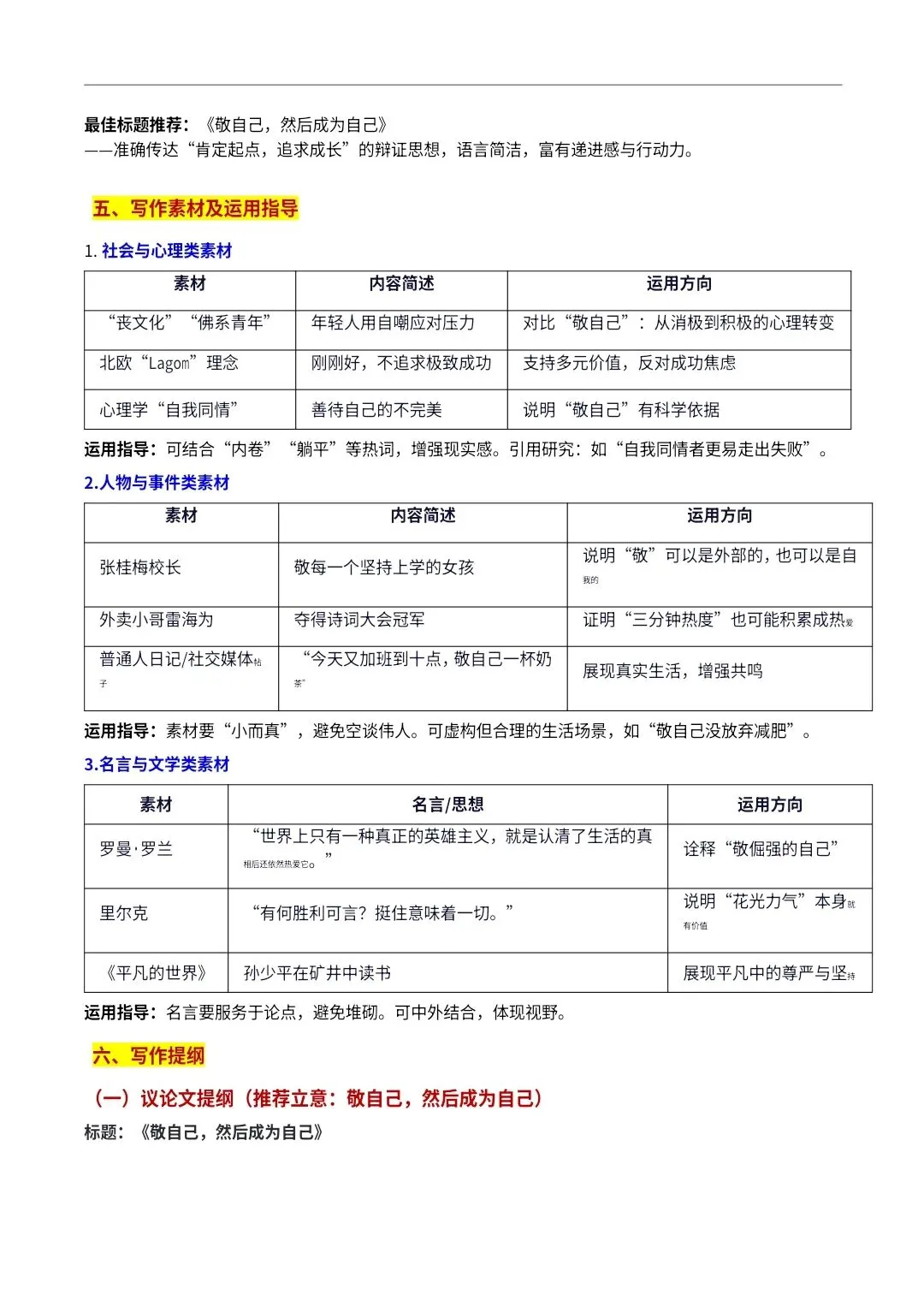 【高三·试卷】广东“六校联盟”2026届高三年级第二次联考作文“敬自己,然后成为自己”写作系统指导 第4张