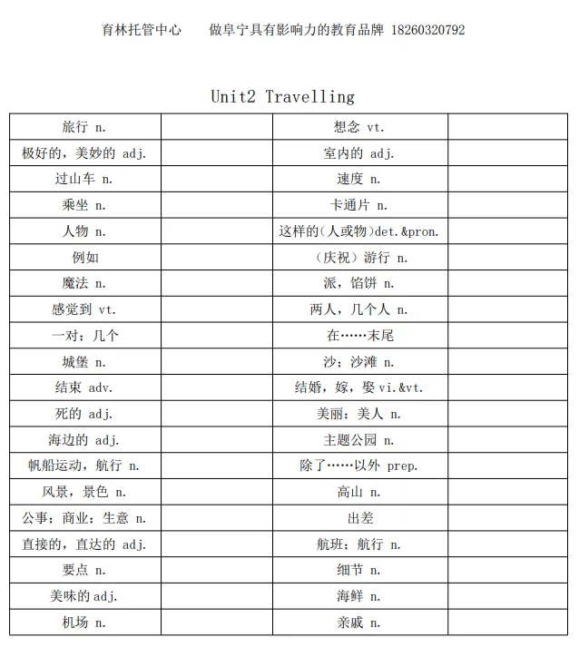迎接中考复习——旧版八上八下、九上九下译林版英语单词默写表 第9张