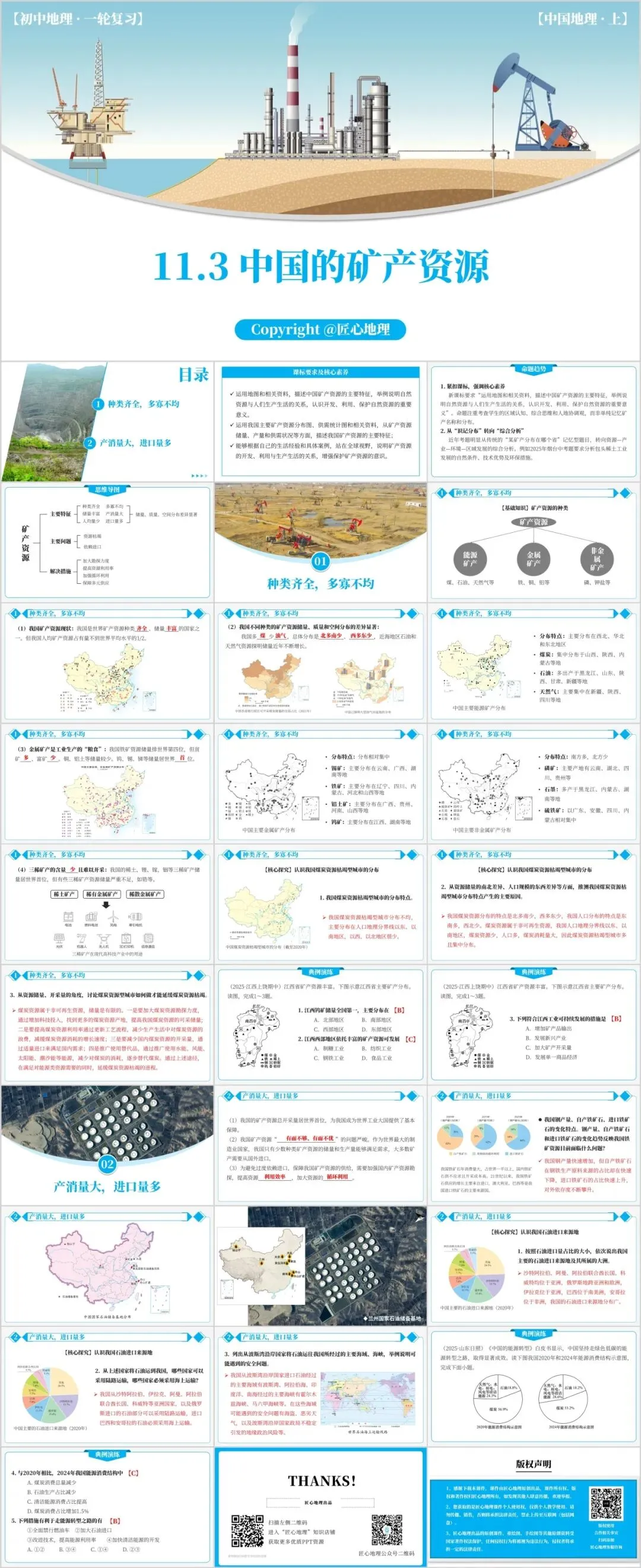 新教材 | 中考一轮复习·中国的矿产资源(课件+导学单+练习题) 第5张