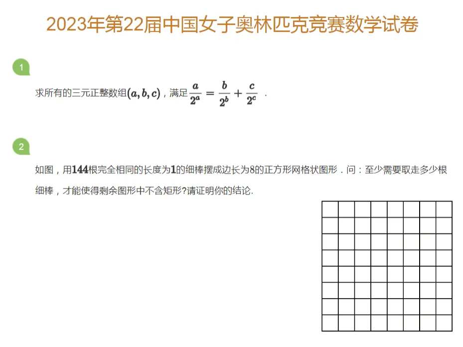 历年女子数学奥林匹克真题和答案 第2张
