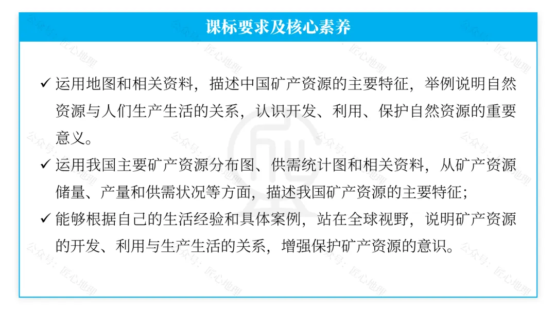 新教材 | 中考一轮复习·中国的矿产资源(课件+导学单+练习题) 第17张