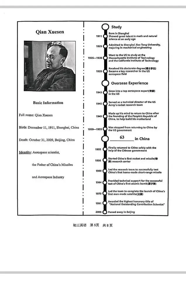 20262026松江初三英语二模试卷,嘉定区杨浦区初三英语二模试卷及答案 第5张