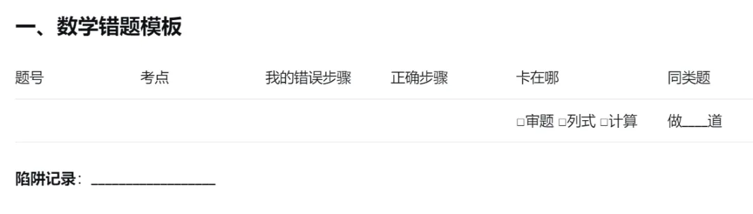 中考一模后,用错题模板快速提分 第2张