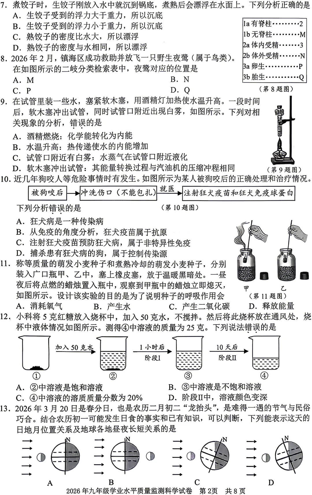 比中考难!2604宁波一模试卷+答案(语科) 第11张