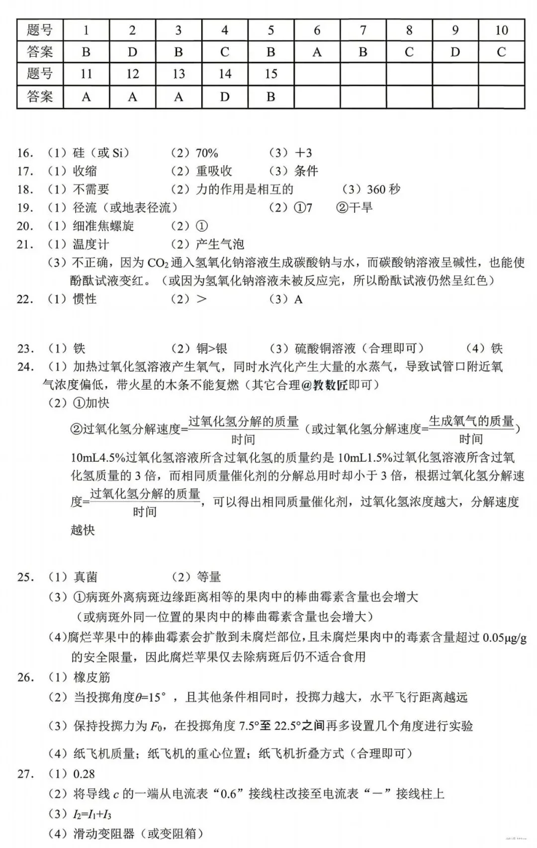 比中考难!2604宁波一模试卷+答案(语科) 第18张