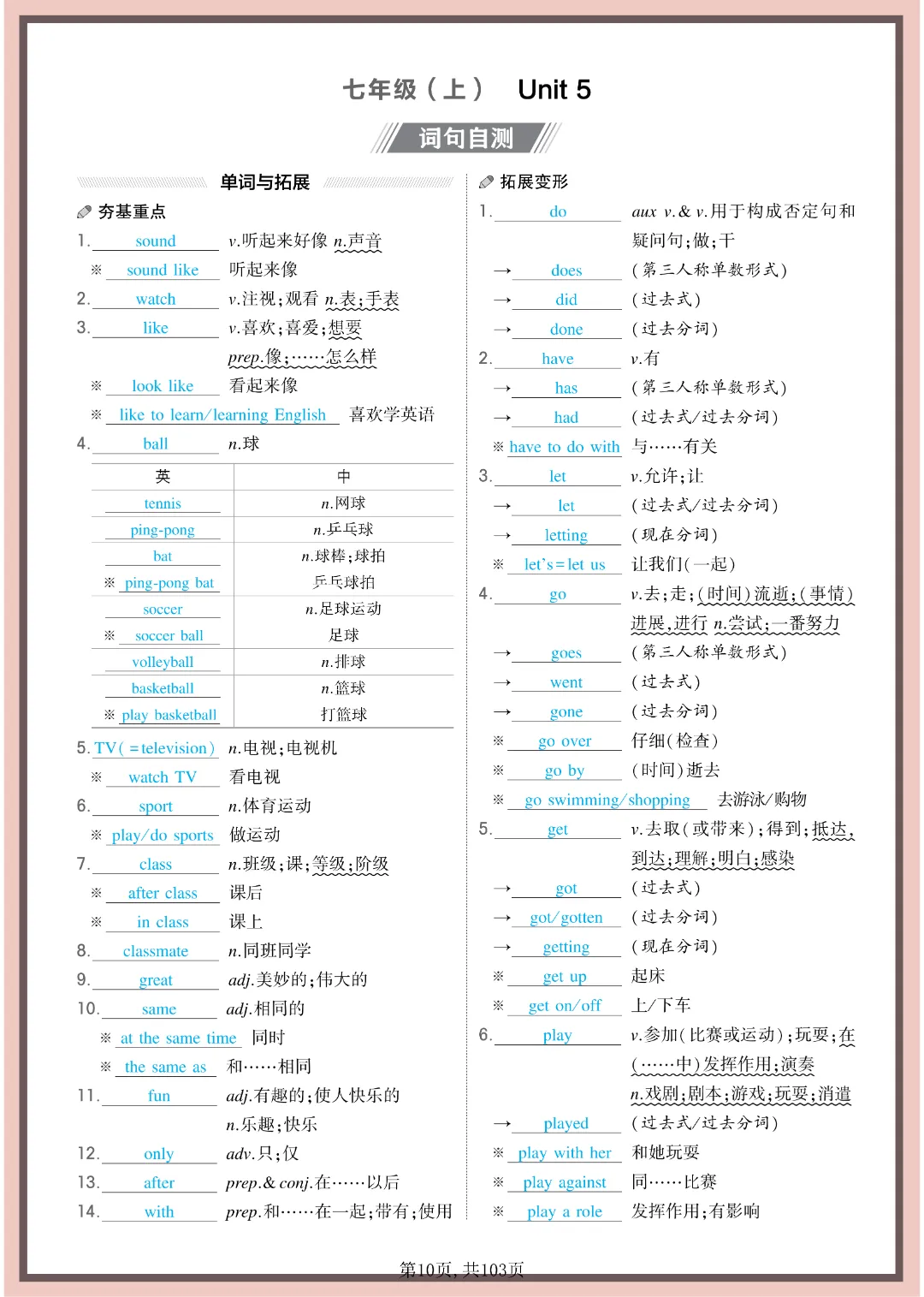 2026年中考英语《7-9年全六册教材同步词句背诵》完整电子版可打印 第12张